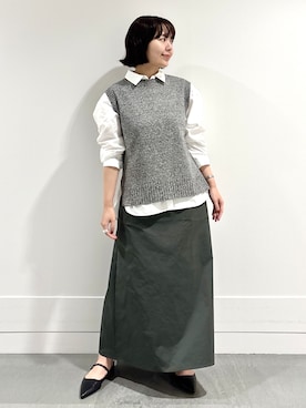 「UNTITLED（アンタイトル）のアイテム（スカート）」を使った、モエカさん（レディース・156cm）の秋コーディネート