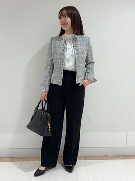 「UNTITLED（アンタイトル）のアイテム（パンプス）」を使った、モエカさん（レディース・156cm）の冬コーディネート