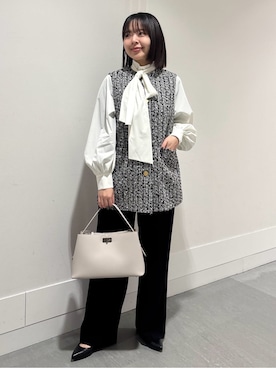 「UNTITLED（アンタイトル）のアイテム（パンプス）」を使った、モエカさん（レディース・156cm）の冬コーディネート