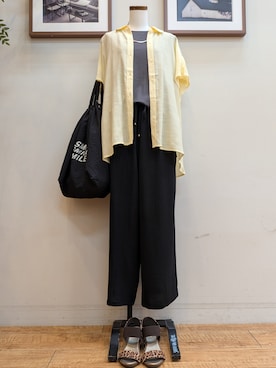 「SHOO・LA・RUE（シューラルー）のアイテム（その他パンツ）」を使った、うっちーさん（レディース・154cm）の夏コーディネート