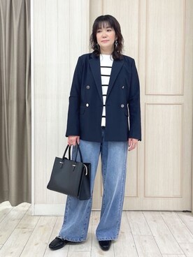「SHOO・LA・RUE（シューラルー）のアイテム（テーラードジャケット）」を使った、kaneさん（レディース・158cm）の冬コーディネート