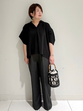 「OPAQUE.CLIP（オペークドットクリップ）のアイテム」を使った、michiさん（レディース・154cm）の夏コーディネート
