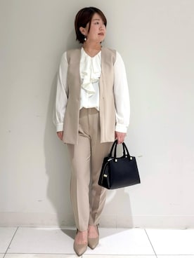 「THE SHOP TK （ザ ショップ ティーケー ）のアイテム」を使った、michiさん（レディース・154cm）の春コーディネート