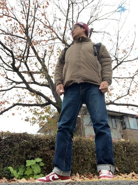 「Pherrow's（フェローズ）のアイテム（パンツ）」を使った、naoki__0603さん（メンズ・170cm）の冬コーディネート