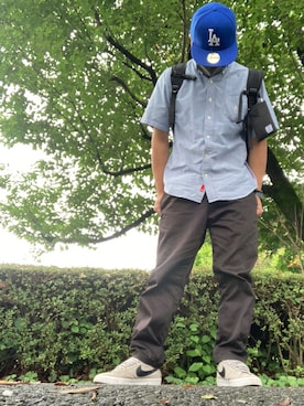 「blazer」｜「アイテム（キャップ）」を使った、naoki__0603さん（メンズ・170cm）の夏コーディネート