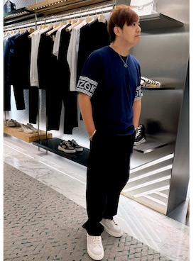 「KENZO（ケンゾー）のアイテム」を使った、哲 てつさん（メンズ・172cm）の秋コーディネート