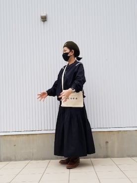 「KANGOL（カンゴール）のアイテム」を使った、akmcoode324さん（レディース・159cm）の冬コーディネート