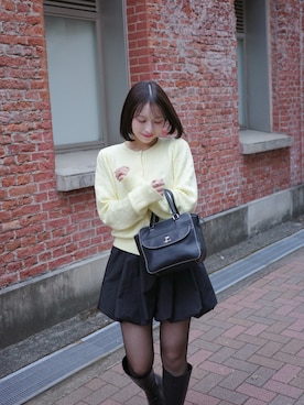 「agnes b.（アニエスベー）のアイテム（バッグ）」を使った、asupiさん（レディース・154cm）の春コーディネート