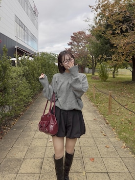 「GeeRA（ジーラ）のアイテム」を使った、asupiさん（レディース・154cm）の冬コーディネート