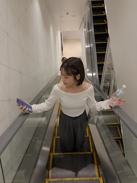 「GeeRA（ジーラ）のアイテム」を使った、asupiさん（レディース・154cm）の夏コーディネート