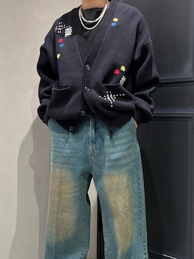 「BEAVER（ビーバー）のアイテム（トップス）」を使った、hyuumaaさん（メンズ・165cm）の春コーディネート