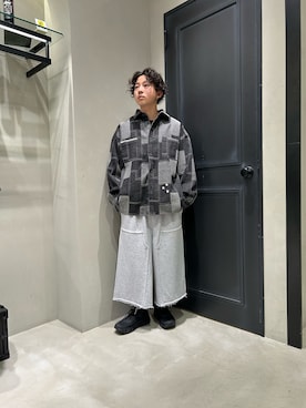 「BEAVER（ビーバー）のアイテム（パンツ）」を使った、門田 飛勇馬さん（メンズ・165cm）の夏コーディネート