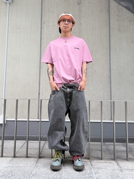 「XLARGE（エクストララージ）のアイテム」を使った、岩崎虎茉吏さん（メンズ・172cm）の夏コーディネート