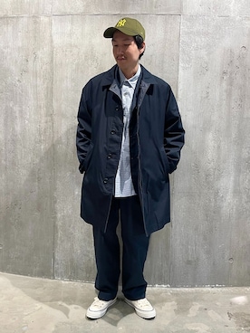 「CONVERSE（コンバース）のCONVERSE / コンバース ALL STAR LGCY HI オールスター レガシー（スニーカー、ホワイト系）」を使った、小山さん（メンズ・171cm）の冬コーディネート