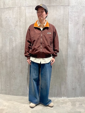「ALTUS（アルタス）のALTUS MOUNTAIN GEAR / アルタス 別注 リバーシブル シェルド ジャケット（その他アウター、ブラウン系）」を使った、小山さん（メンズ・171cm）の冬コーディネート
