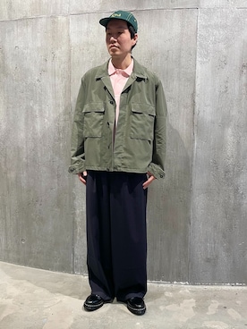 「LACOSTE（ラコステ）のアイテム」を使った、小山さん（メンズ・171cm）の春コーディネート