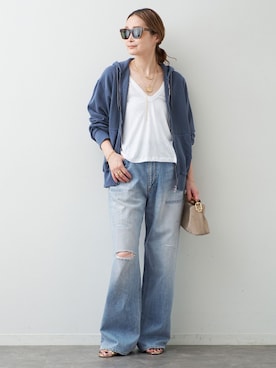 「Johnbull（ジョンブル）のアイテム」を使った、MIZUさん（レディース・162cm）の春コーディネート