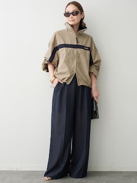 「AMERICANA（アメリカーナ）の【AMERICANA/アメリカーナ】 BLOUSON（その他アウター、ベージュ系）」を使った、MIZUさん（レディース・162cm）の夏コーディネート