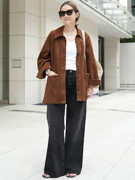 「Citizens of humanity（シチズンズオブヒューマニティー）の【CITIZENS OF HUMANITY/シチズンズ・オブ・ヒューマニティ】PALOMA BAGGY（其他褲裝、ブラック系）」を使った、MIZUさん（レディース・162cm）の春コーディネート