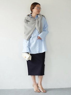 「Deuxieme Classe（ドゥーズィエムクラス）のアイテム（シャツ/ブラウス）」を使った、MIZUさん（レディース・162cm）の春コーディネート