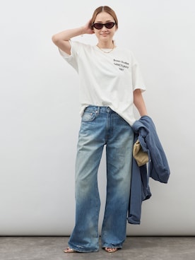 「Deuxieme Classe（ドゥーズィエムクラス）のアイテム（その他パンツ）」を使った、MIZUさん（レディース・162cm）の冬コーディネート