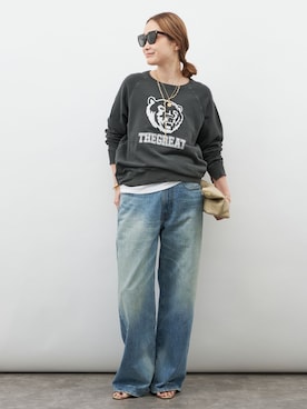 「Deuxieme Classe（ドゥーズィエムクラス）のアイテム（その他パンツ）」を使った、MIZUさん（レディース・162cm）の冬コーディネート