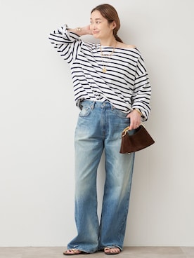 「Deuxieme Classe（ドゥーズィエムクラス）のアイテム（その他パンツ）」を使った、MIZUさん（レディース・162cm）の冬コーディネート