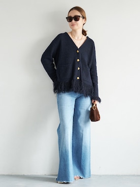 「mother（マザー）の【MOTHER/マザー】THE ROLLER FRAY（牛仔褲、ブルー系）」を使った、MIZUさん（レディース・162cm）の春コーディネート