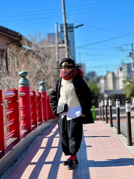 「antiqua（アンティカ）のアイテム（その他アウター）」を使った、bun-changさん（レディース・149cm）の冬コーディネート