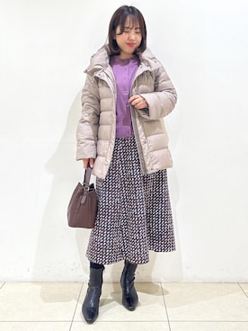 「Reflect（リフレクト）のアイテム（ダウンジャケット/コート）」を使った、reoさん（レディース・157cm）の冬コーディネート