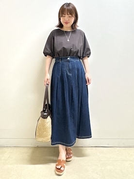 「Reflect（リフレクト）のアイテム」を使った、reoさん（レディース・157cm）の夏コーディネート