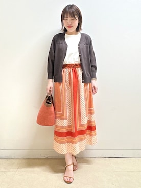 「Reflect（リフレクト）のアイテム（トップス）」を使った、reoさん（レディース・157cm）の夏コーディネート