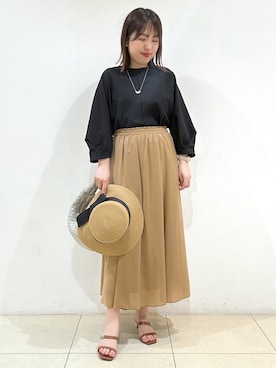 「Reflect（リフレクト）のアイテム（帽子）」を使った、reoさん（レディース・157cm）の春コーディネート