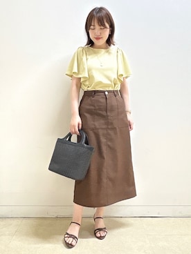 「Reflect（リフレクト）のアイテム（トップス）」を使った、reoさん（レディース・157cm）の夏コーディネート