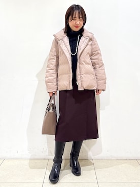 「Reflect（リフレクト）のアイテム（ダウンジャケット/コート）」を使った、reoさん（レディース・157cm）の冬コーディネート