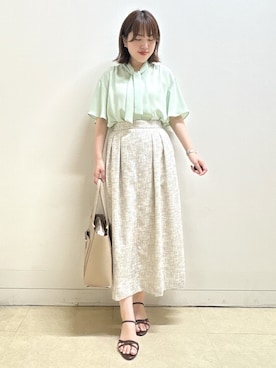 「Reflect（リフレクト）のアイテム（トップス）」を使った、reoさん（レディース・157cm）の夏コーディネート