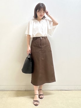 「Reflect（リフレクト）のアイテム（トップス）」を使った、reoさん（レディース・157cm）の夏コーディネート