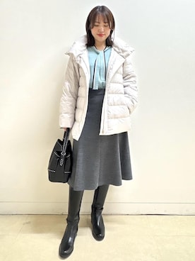 「Reflect（リフレクト）のアイテム（ダウンジャケット/コート）」を使った、reoさん（レディース・157cm）の秋コーディネート