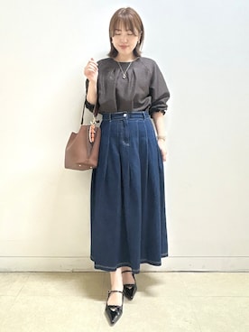 「Reflect（リフレクト）のアイテム」を使った、reoさん（レディース・157cm）の秋コーディネート