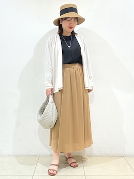 「Reflect（リフレクト）のアイテム（帽子）」を使った、reoさん（レディース・157cm）の春コーディネート