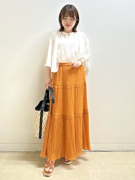 「Reflect（リフレクト）のアイテム」を使った、reoさん（レディース・157cm）の夏コーディネート