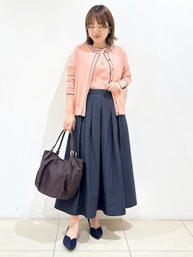 「アイテム（パンプス、ブルー系）」を使った、reoさん（レディース・157cm）の夏コーディネート
