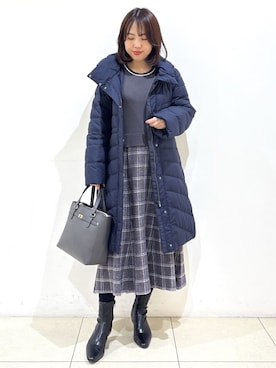 「Reflect（リフレクト）のアイテム（ダウンジャケット/コート）」を使った、reoさん（レディース・157cm）の冬コーディネート