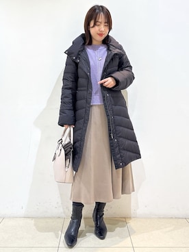 「アイテム（手袋、ブラウン系）」を使った、reoさん（レディース・157cm）の冬コーディネート