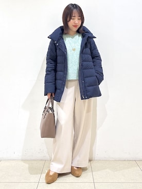 「Reflect（リフレクト）のアイテム（ダウンジャケット/コート）」を使った、reoさん（レディース・157cm）の冬コーディネート