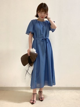 「Reflect（リフレクト）のアイテム（帽子）」を使った、reoさん（レディース・157cm）の夏コーディネート