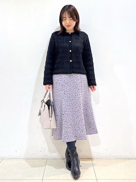 「アイテム（手袋、ブラウン系）」を使った、reoさん（レディース・157cm）の冬コーディネート