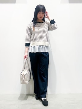 「grove（グローブ）のアイテム（パンツ）」を使った、gksn9912さん（レディース・165cm）の春コーディネート