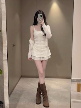 「アイテム（シューズ）」を使った、yujinno0umnさん（レディース・150cm）の春コーディネート