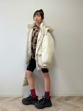 「アイテム（トップス）」を使った、uranさん（キッズ・147cm）の秋コーディネート